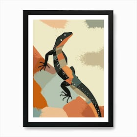 Monitor Lizard Modern Design Illustration 2 Art Print