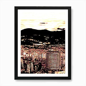 Tirana City Of Albania Country Art Print