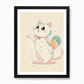 Kawaii Cat 2 Art Print