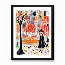 Tokyo, Dreamy Storybook Illustration 4 Art Print