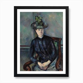 Madame Cézanne With Green Hat, Paul Cézanne Art Print