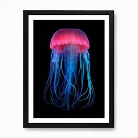Box Jellyfish Neon Illustration 2 Art Print