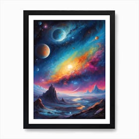 Space Landscape 2 Art Print