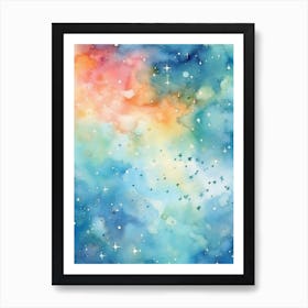 Watercolour Space Celestial 1 Art Print