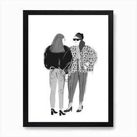 Fashion Week Girls Art Print