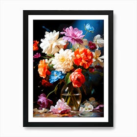 Blooming Reverie A Dreamlike Floral Illustration Art Print