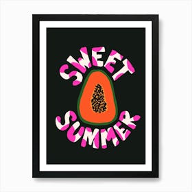 Sweet Summer Papaya Art Print