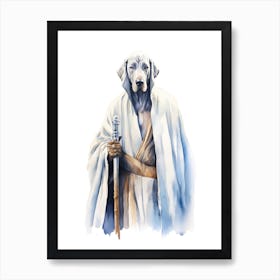 Great Dane Dog As A Jedi 2 Art Print