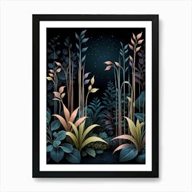 Night In The Forest 4 Art Print