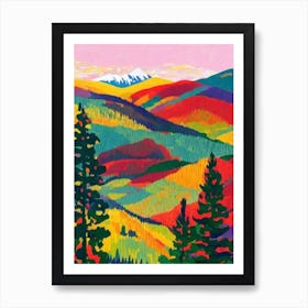 Tatra National Park Poland Abstract Colourful Art Print