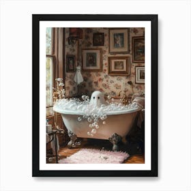 Ghost In The Bath 1 Art Print