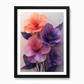 Paper Flowers 1 Art Print