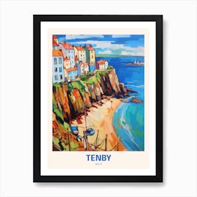 Tenby Wales 3 Uk Travel Poster Art Print