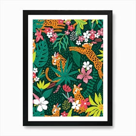Leopards In The Jungle Art Print