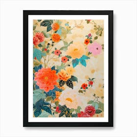 Great Japan Hokusai Japanese Floral 7 Art Print