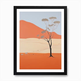 Namib Desert   Africa (Namibia), Contemporary Abstract Illustration 1 Art Print