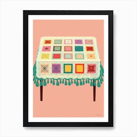 Crochet Dining Room Table  2 Art Print