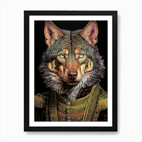 Wolf In Period Costume Art Print