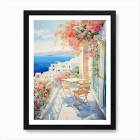 Seascape Splendor: Coastal Terrace Poster Art Print