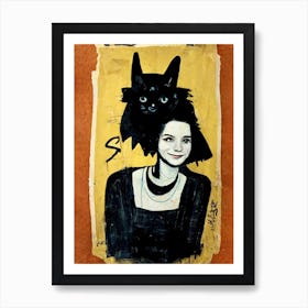 Sabrina The Teenage Witch Salem Cat Art Print