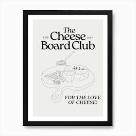 The Cheese Board Club | Vintage Retro Kitchen 1 Art Print