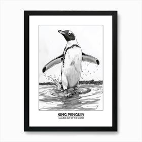 Penguin Hauling Out Of The Water Poster 9 Art Print