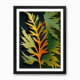 Tamarack Leaf Vibrant Inspired 1 Art Print