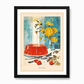 Red Jelly Vintage Cookbook Inspired 3 Poster Art Print