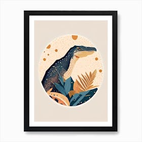 Eoraptor Terrazzo Style Dinosaur Art Print