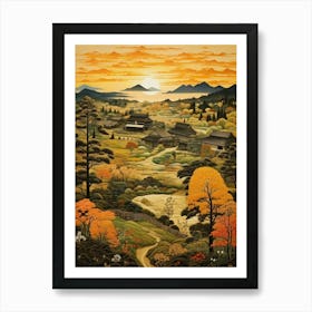 Rural Landscapes Satoyama Japanese Style 2 Art Print