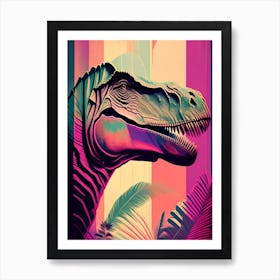 Tyrannosaurus Pastel Dinosaur Art Print