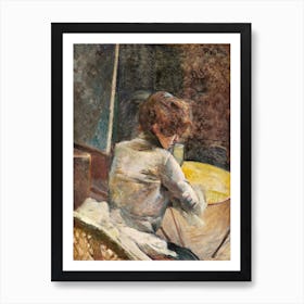 Waiting , Henri de Toulouse-Lautrec Art Print