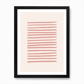 Abstract Pink Lines Art Print
