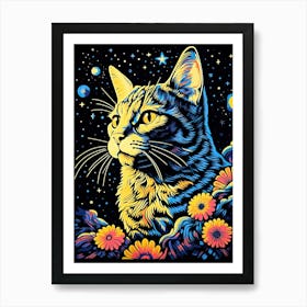 Astral Purrplex, Psychedelic Cats series Art Print