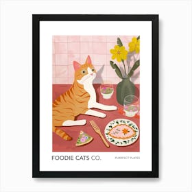 Foodie Cats Co Cat And Pizza 2 Art Print