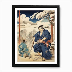 Rochishin Chopping Off The Head Of Nio Katsushika Hoku 1 Art Print