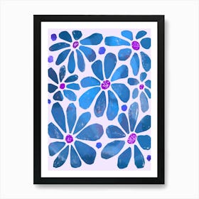 Blue Flowers Art Print