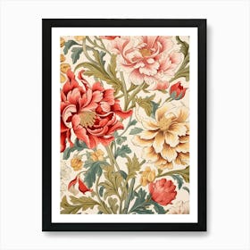 Floral Wallpaper 196 Art Print