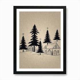 Christmas Village 4 Art Print