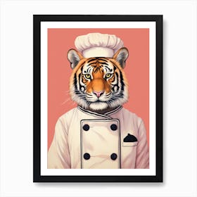 Tiger Illustrations Wearing A Chef Uniform 2 Art Print