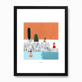 The Seasons Illustration Summer Art Print