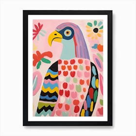 Pink Scandi Hawk 4 Art Print