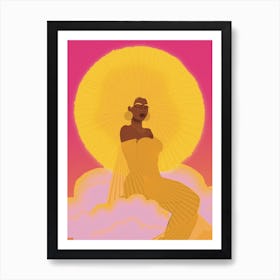 Sunshine Goddess Yellow Art Print