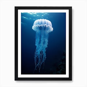 Lions Mane Jellyfish Ocean Realistic 4 Art Print