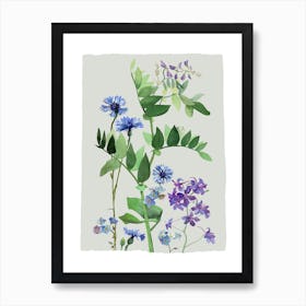 Botanical Art Print, Spring Flowers Print, Spring Floral Print, Flowers Print, Wildflowers Print, Flowers Home Decor, Floral Illustration Art Print