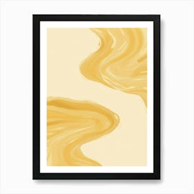 Abstract Of A Yellow Liquid Art Print