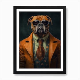 Gangster Dog Bullmastiff 3 Art Print