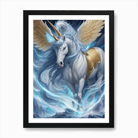 Unicorn With Wings Art Print