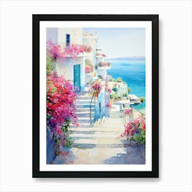 Soothing Seascapes: Mediterranean Coast Wall Decor Art Print