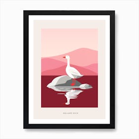 Minimalist Mallard Duck 2 Bird Poster Poster